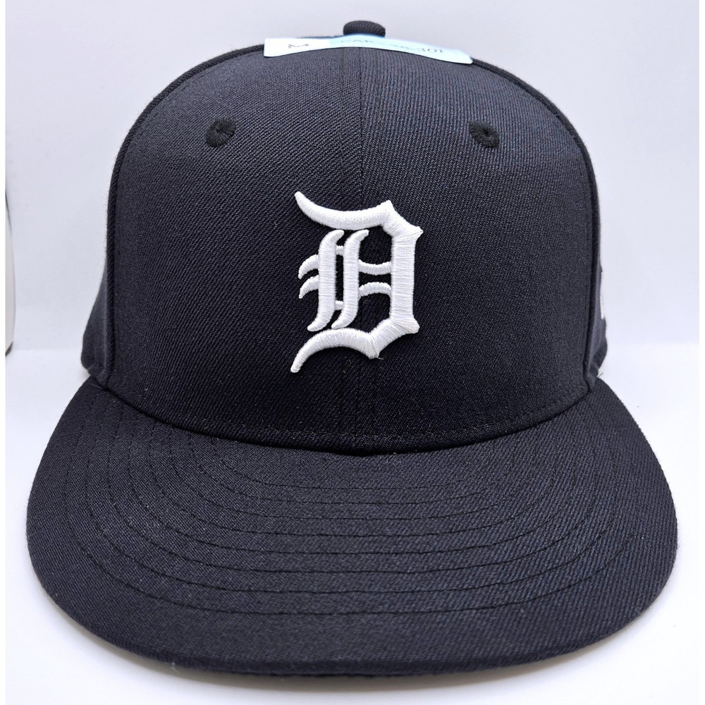 New Era 59FIFTY Detroit Tigers MLB Official On-Field Fitted Hat Navy Blue Size 7